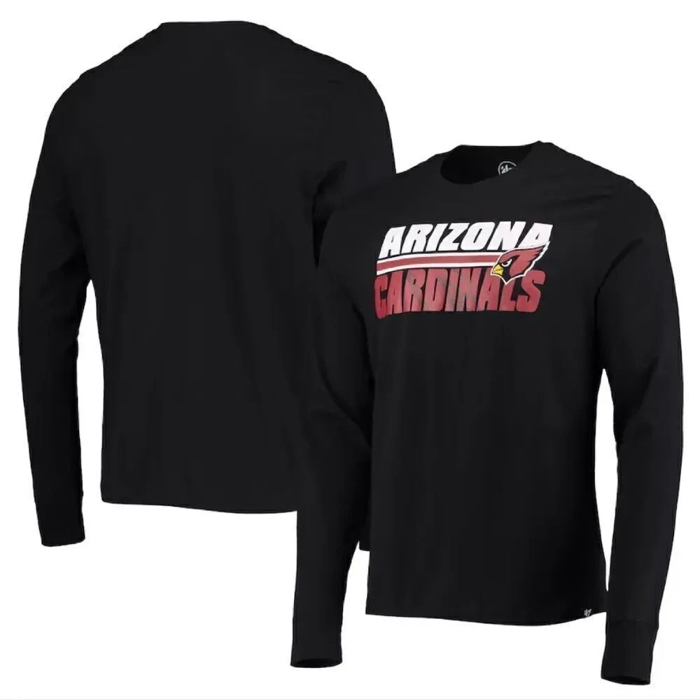 Arizona Cardinals '47 Black Shadow Super Rival Long Sleeve T-Shirt XXL‎